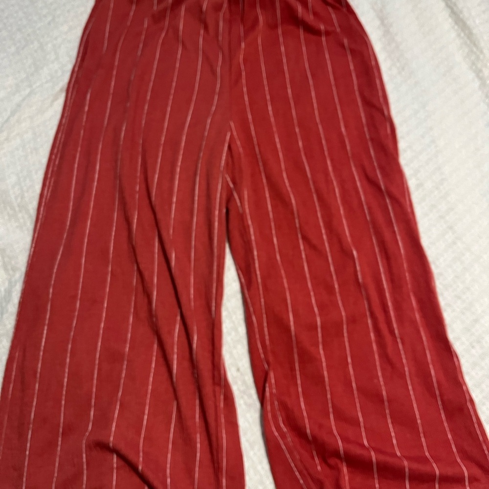 Simply Emma Red Striped Pants